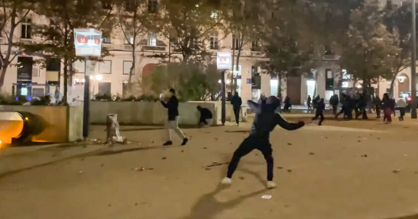 Zamieszki w Lyon. Fot. lyonmag/YouTube.com