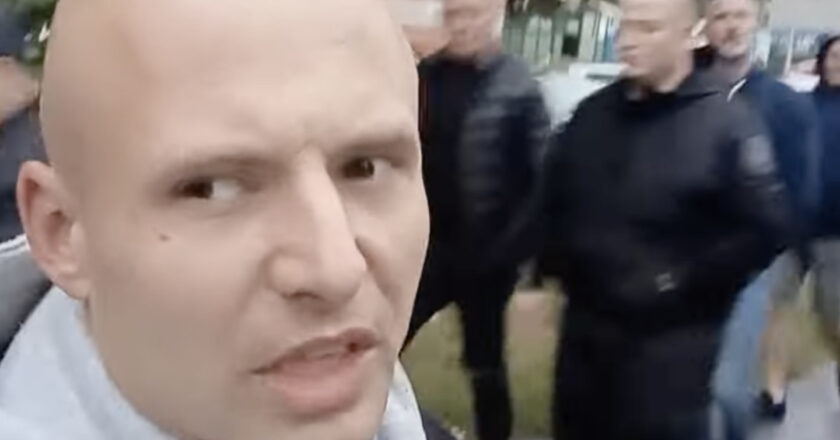 Rafał Podejma na zorganizowanym przez siebie patrolu. Fot. Antykonfident/Youtube.com